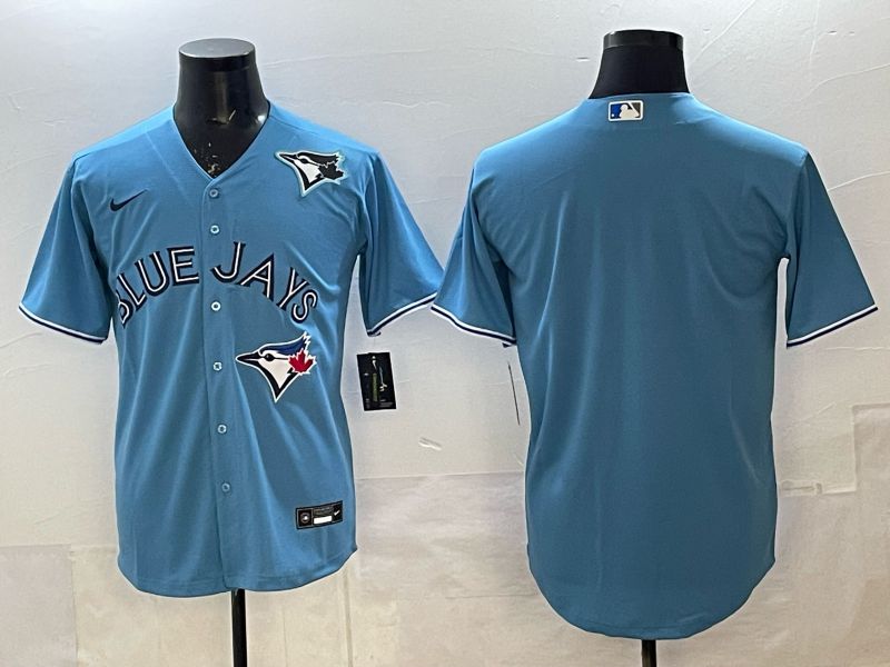 Men 2025 Toronto Blue Jays Blank Light Blue Game Nike MLB Jersey style 03